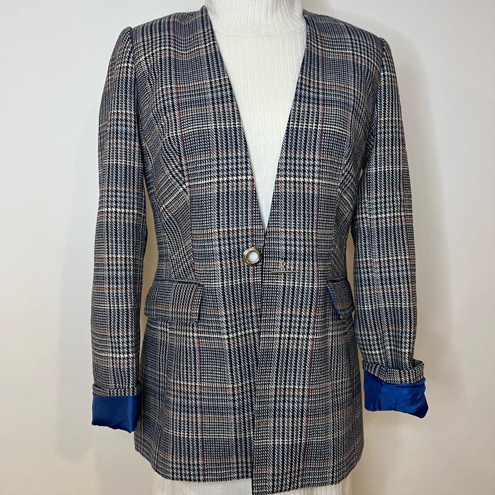 CK Plaid Blazer
